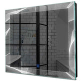 Specchio LED Quadrato | Pulsante touch | Luce bianca fredda - Reyze Serie Simetria Modello 2